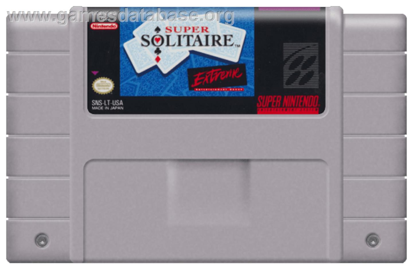 Super Solitaire - Nintendo SNES - Artwork - Cartridge
