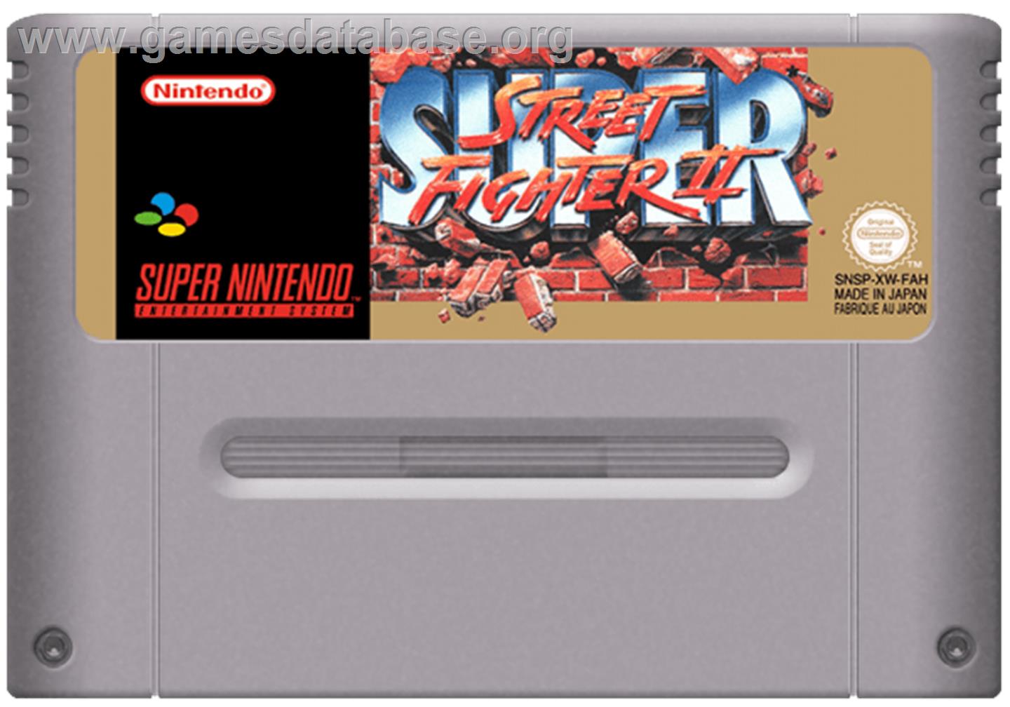 Super Street Fighter II: The New Challengers - Nintendo SNES - Artwork - Cartridge