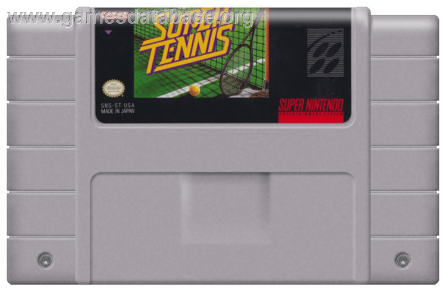 Super Tennis - Nintendo SNES - Artwork - Cartridge