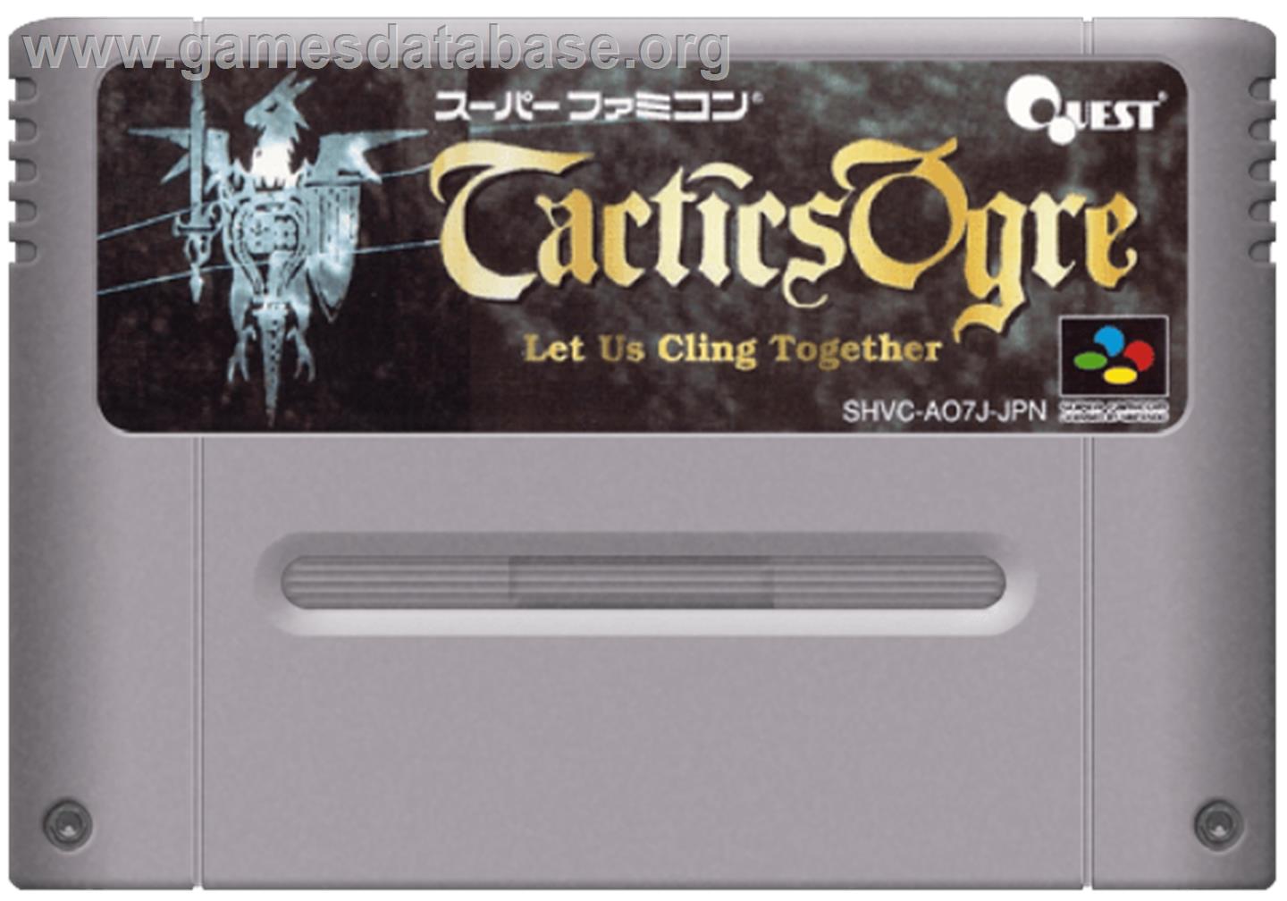 Tactics Ogre: Let Us Cling Together - Nintendo SNES - Artwork - Cartridge