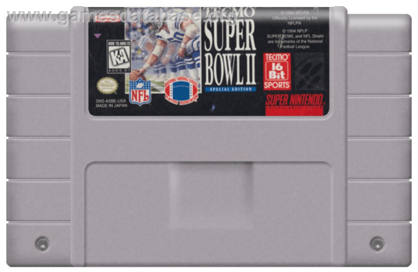 Tecmo Super Bowl II: Special Edition - Nintendo SNES - Artwork - Cartridge