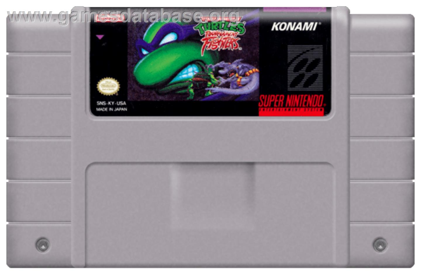 Teenage Mutant Ninja Turtles: Tournament Fighters - Nintendo SNES - Artwork - Cartridge