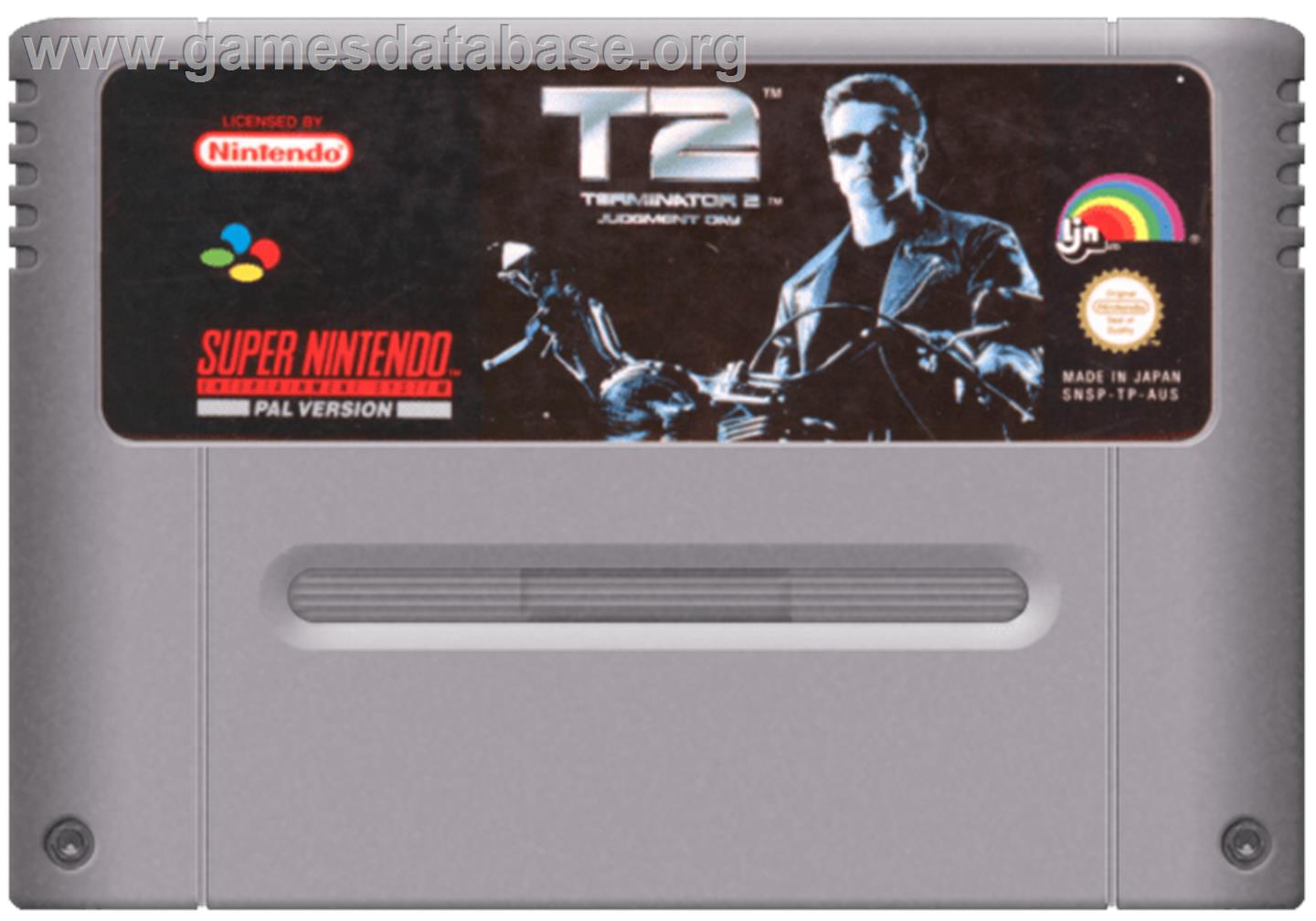 Terminator 2: Judgment Day - Nintendo SNES - Artwork - Cartridge