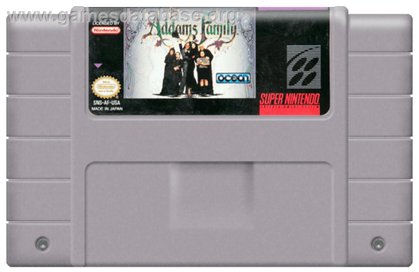 The Addams Family - Nintendo SNES - Artwork - Cartridge
