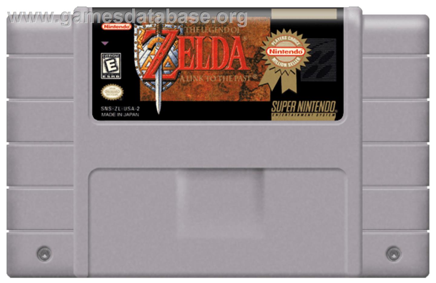 The Legend of Zelda: A Link to the Past - Nintendo SNES - Artwork - Cartridge