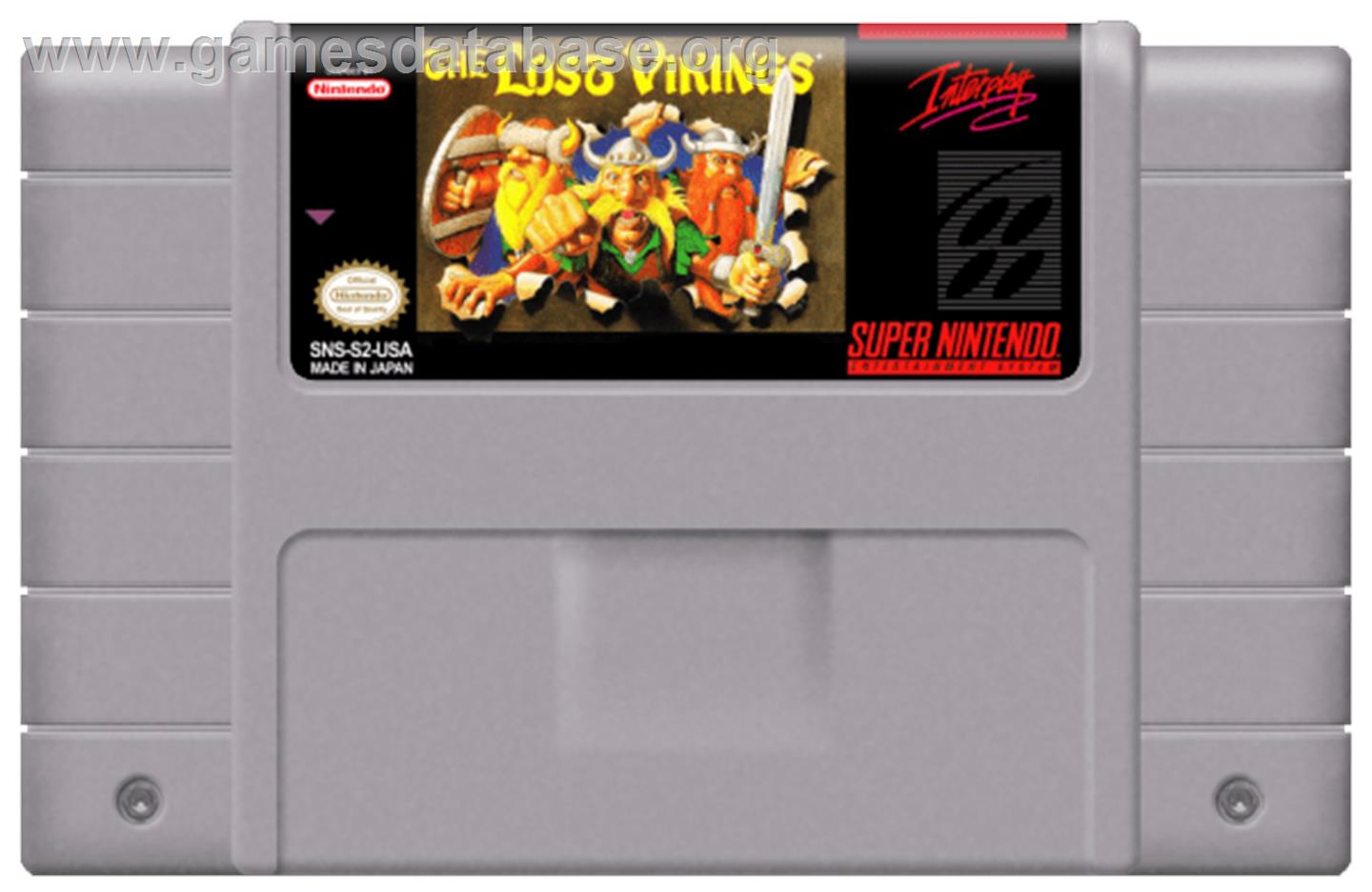 The Lost Vikings - Nintendo SNES - Artwork - Cartridge
