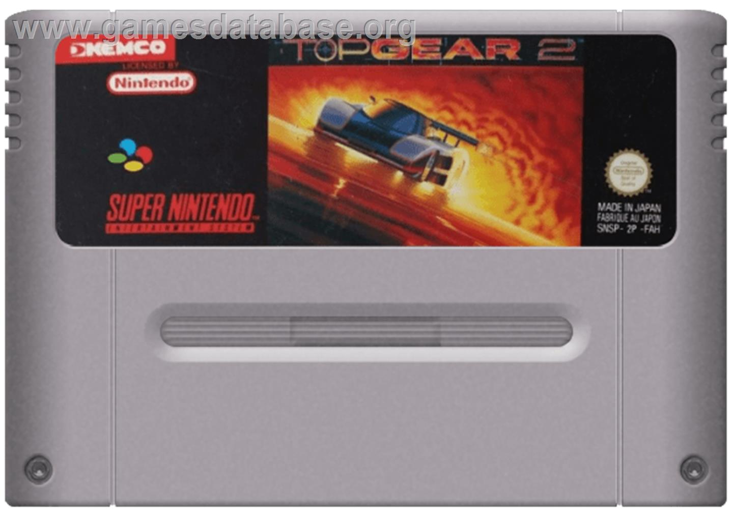 Top Gear 2 - Nintendo SNES - Artwork - Cartridge