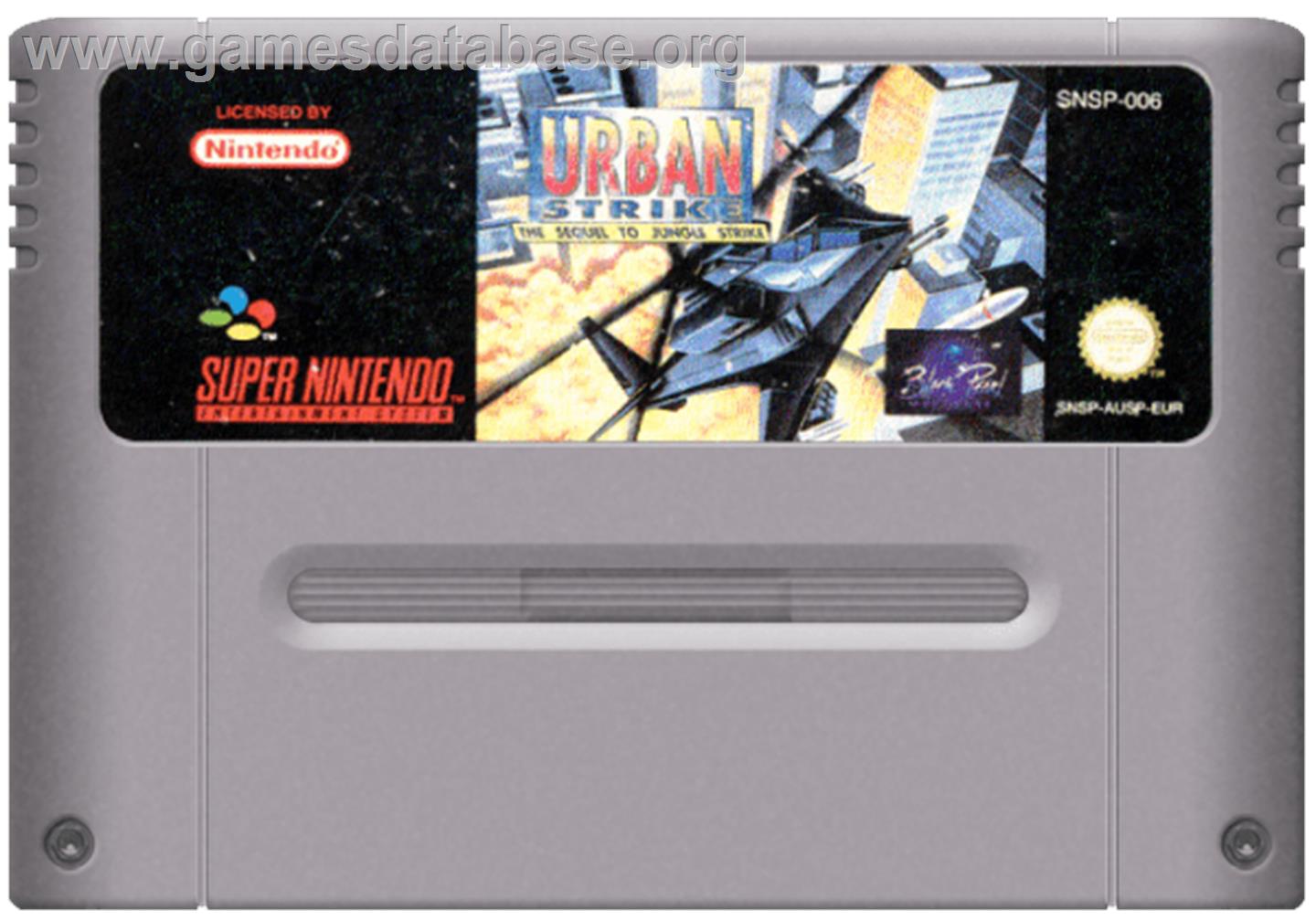 Urban Strike - Nintendo SNES - Artwork - Cartridge