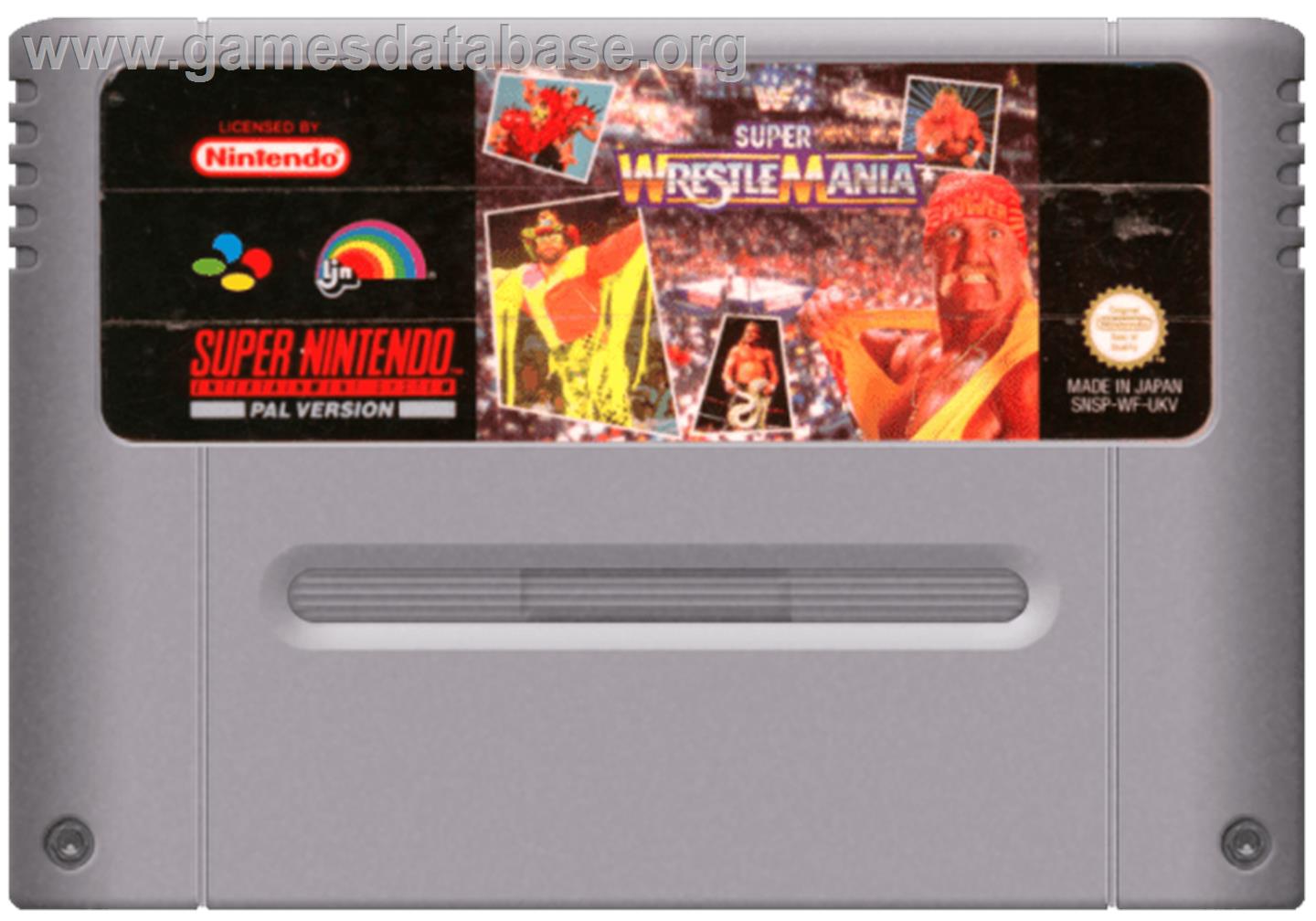 WWF Super Wrestlemania - Nintendo SNES - Artwork - Cartridge