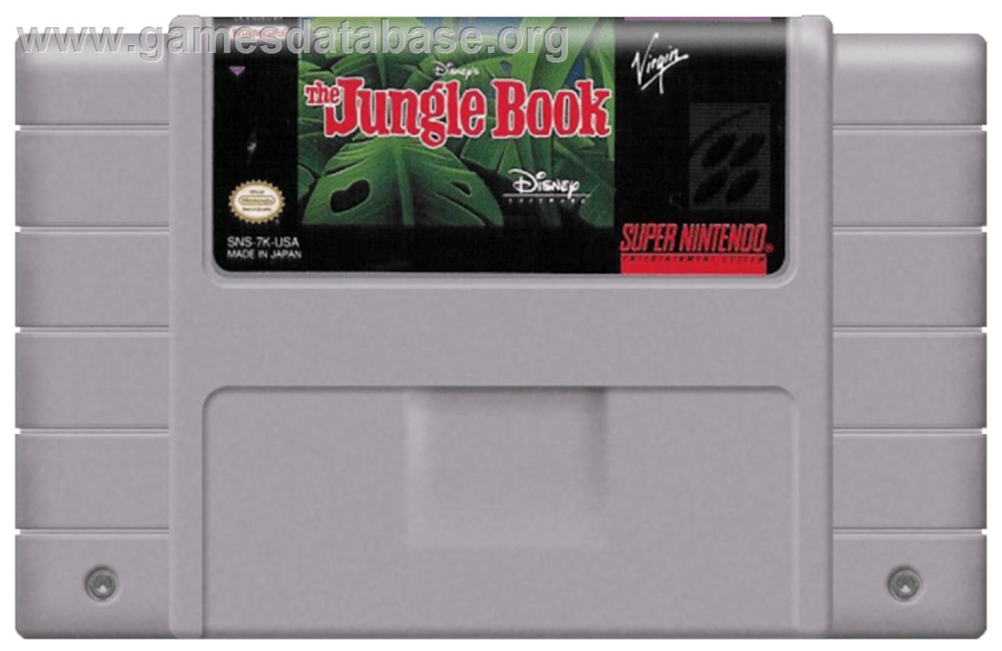 Walt Disney's The Jungle Book - Nintendo SNES - Artwork - Cartridge