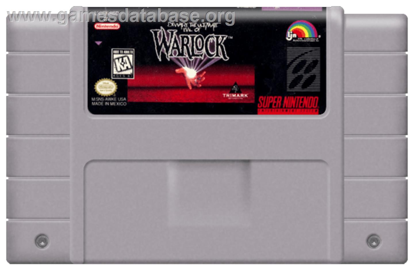 Warlock - Nintendo SNES - Artwork - Cartridge