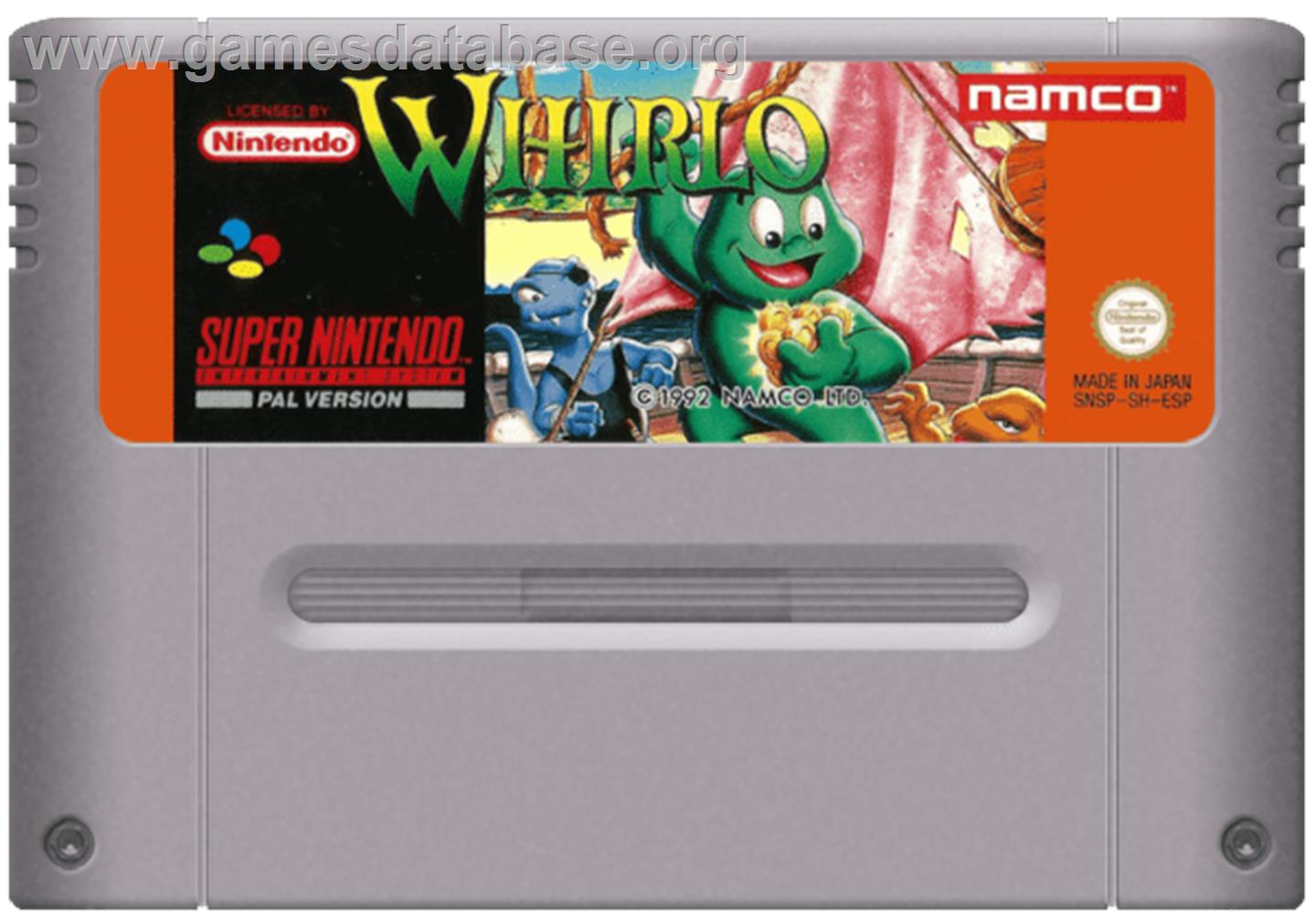 Whirlo - Nintendo SNES - Artwork - Cartridge