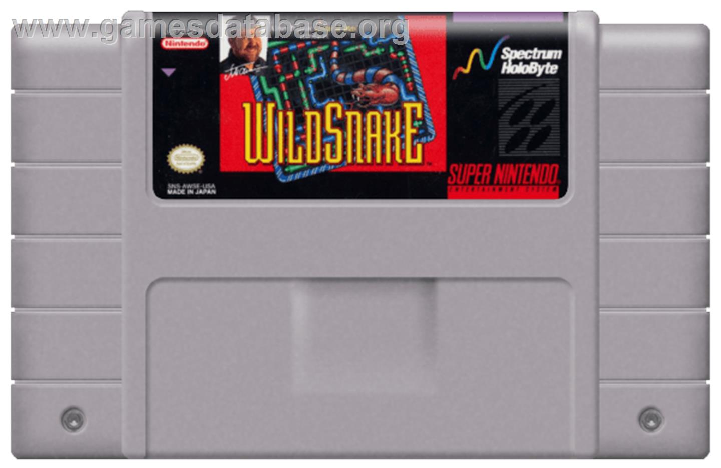 WildSnake - Nintendo SNES - Artwork - Cartridge