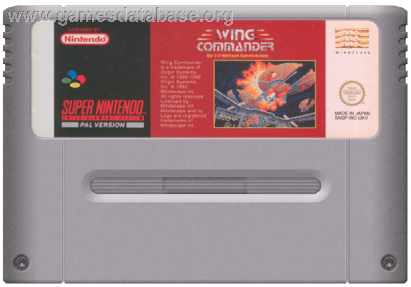 Wing Commander: The Secret Missions - Nintendo SNES - Artwork - Cartridge