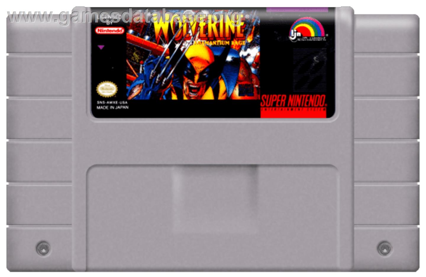 Wolverine: Adamantium Rage - Nintendo SNES - Artwork - Cartridge