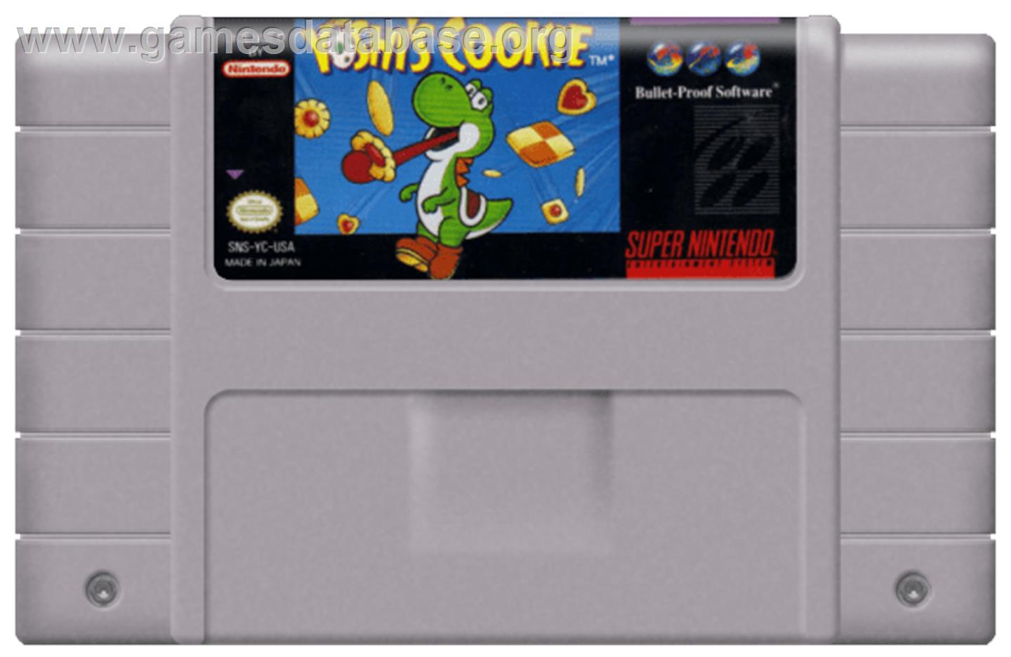 Yoshi's Cookie - Nintendo SNES - Artwork - Cartridge