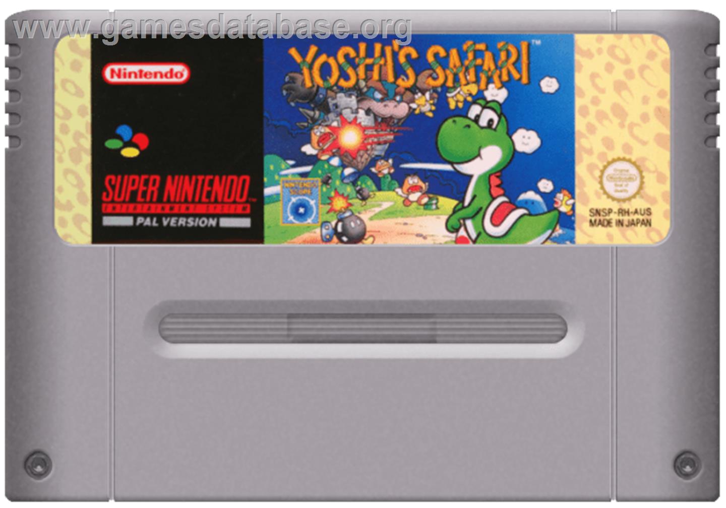 Yoshi's Safari - Nintendo SNES - Artwork - Cartridge