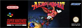 Top of cartridge artwork for Aero the Acro-Bat on the Nintendo SNES.