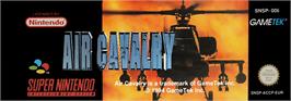 Top of cartridge artwork for Air Cavalry on the Nintendo SNES.