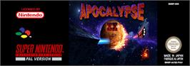 Top of cartridge artwork for Apocalypse II on the Nintendo SNES.
