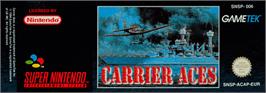 Top of cartridge artwork for Carrier Aces on the Nintendo SNES.