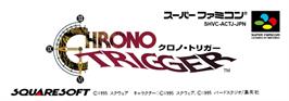 Top of cartridge artwork for Chrono Trigger on the Nintendo SNES.