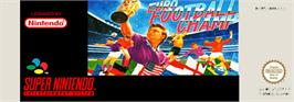 Top of cartridge artwork for European Football Champ on the Nintendo SNES.