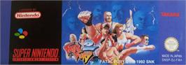 Top of cartridge artwork for Fatal Fury 2 on the Nintendo SNES.