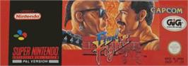 Top of cartridge artwork for Final Fight on the Nintendo SNES.
