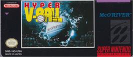 Top of cartridge artwork for Hyper V-Ball on the Nintendo SNES.