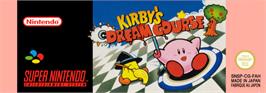 Top of cartridge artwork for Kirby's Dream Course on the Nintendo SNES.