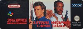 Top of cartridge artwork for Lethal Weapon on the Nintendo SNES.