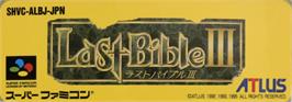 Top of cartridge artwork for Megami Tensei Gaiden: Last Bible III on the Nintendo SNES.