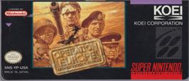 Top of cartridge artwork for Operation Europe: Path to Victory 1939-45 on the Nintendo SNES.