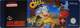 Top of cartridge artwork for Oscar on the Nintendo SNES.