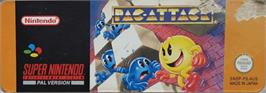 Top of cartridge artwork for Pac-Attack on the Nintendo SNES.