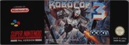 Top of cartridge artwork for RoboCop 3 on the Nintendo SNES.