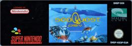Top of cartridge artwork for SeaQuest DSV on the Nintendo SNES.