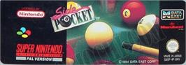 Top of cartridge artwork for Side Pocket on the Nintendo SNES.