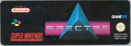 Top of cartridge artwork for Spectre on the Nintendo SNES.