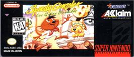 Top of cartridge artwork for Speedy Gonzales in Los Gatos Bandidos on the Nintendo SNES.