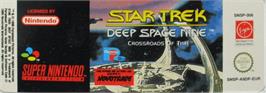 Top of cartridge artwork for Star Trek: Deep Space Nine - Crossroads of Time on the Nintendo SNES.
