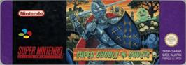 Top of cartridge artwork for Super Ghouls 'N Ghosts on the Nintendo SNES.