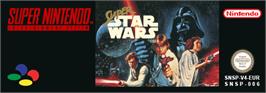 Top of cartridge artwork for Super Star Wars: Return of the Jedi on the Nintendo SNES.