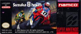 Top of cartridge artwork for Suzuka 8 Hours on the Nintendo SNES.