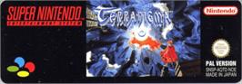 Top of cartridge artwork for Terranigma on the Nintendo SNES.