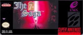 Top of cartridge artwork for The 7th Saga on the Nintendo SNES.