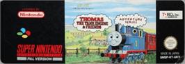 Top of cartridge artwork for Thomas the Tank Engine & Friends on the Nintendo SNES.