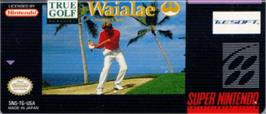 Top of cartridge artwork for True Golf Classics: Waialae Country Club on the Nintendo SNES.
