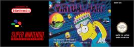 Top of cartridge artwork for Virtual Bart on the Nintendo SNES.